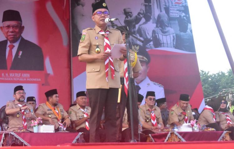 Upacara Peringatan Hari Pramuka ke 63 2024, Ersan S: Gerakan Pramuka Tetap Solid Jadi Garda Terdepan