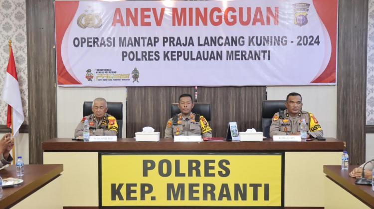 Pilkada 2024, Polres Kepulauan Meranti Bahas Pengawalan Logistik di Rapat Anev Mingguan