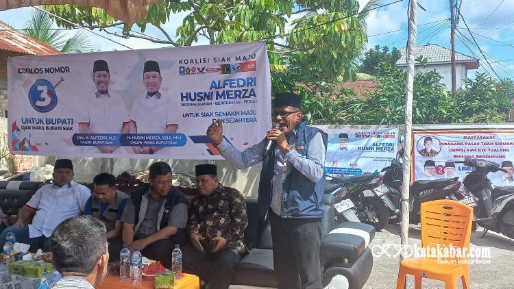 Orang Minang di Tualang Kompak Dukung Alfedri-Husni, Pastikan Hanya Segelintir ke Calon Lain