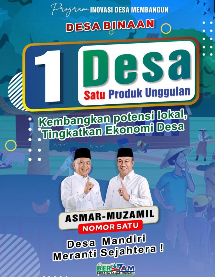 H Asmar Usung Program Satu Desa Satu Produk dan Internet Gratis