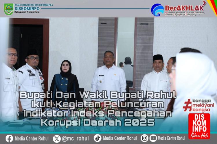 Virtual, Bupati dan Wabup Rohul Ikuti Peluncuran Indikator IPKD 2025