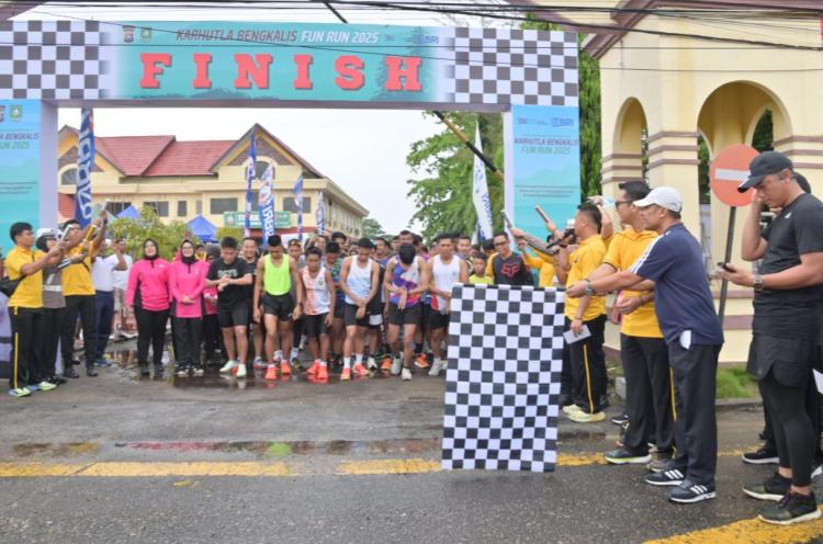 Karhutla Fun Run 2025 Polres Bengkalis, Bupati Apresiasi Antusias Masyarakat 'Negeri Junjungan'