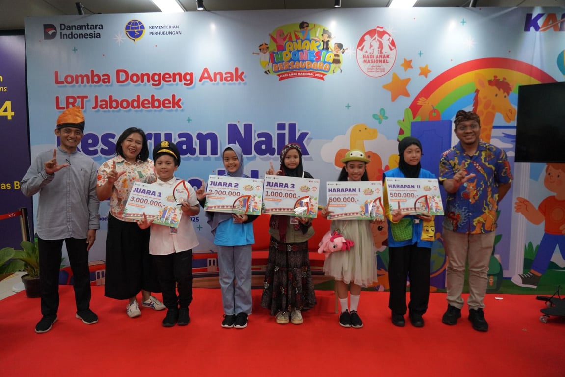 Gema Dongeng Anak di Stasiun Cawang, LRT Jabodebek Meriahkan HAN 2025