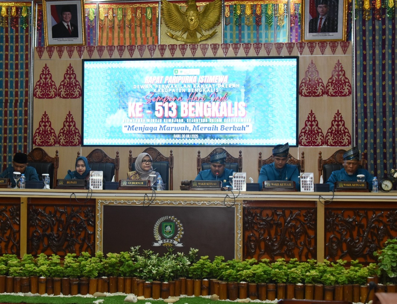 DPRD Bengkalis Paripurna Istimewa Semarakkan Hari Jadi ke 513 Nuansa Sakral dan Semangat Pembangunan