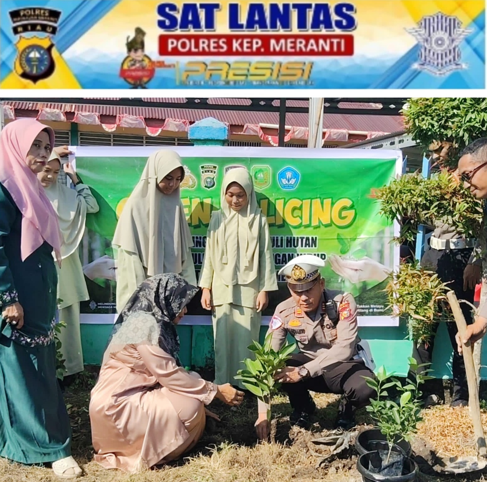 Polres Kepulauan Meranti Sosialisasi Green Policing Ketiga Sekolah