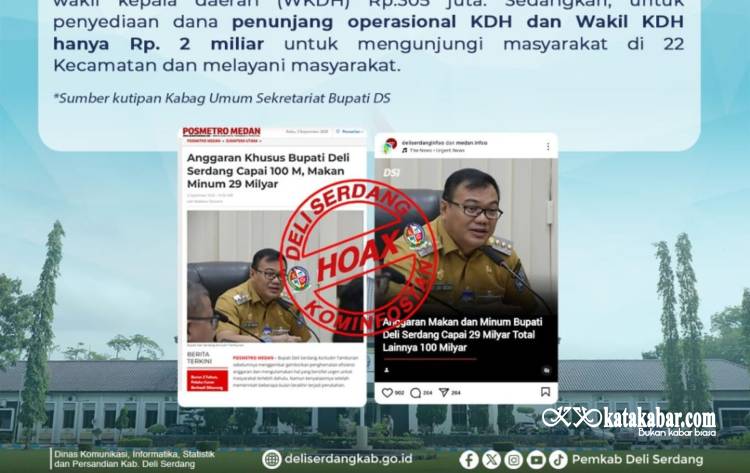 Isu Anggaran Rp100 Miliar di Deli Serdang Dibantah, Pemkab Siap Somasi Media