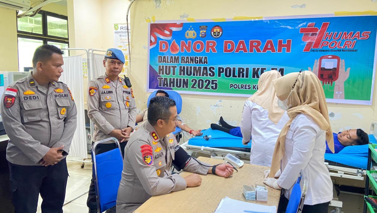 Polres Kepulauan Meranti Gelar Donor Darah Sempena Hari Jadi Humas Polri ke 74
