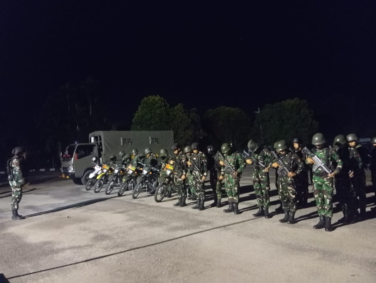 Brigade Infanteri TP 89/Gimpam Gasib Ikut Amankan Jalannya Natal 2025 dan Tahun Baru 2026 di Siak
