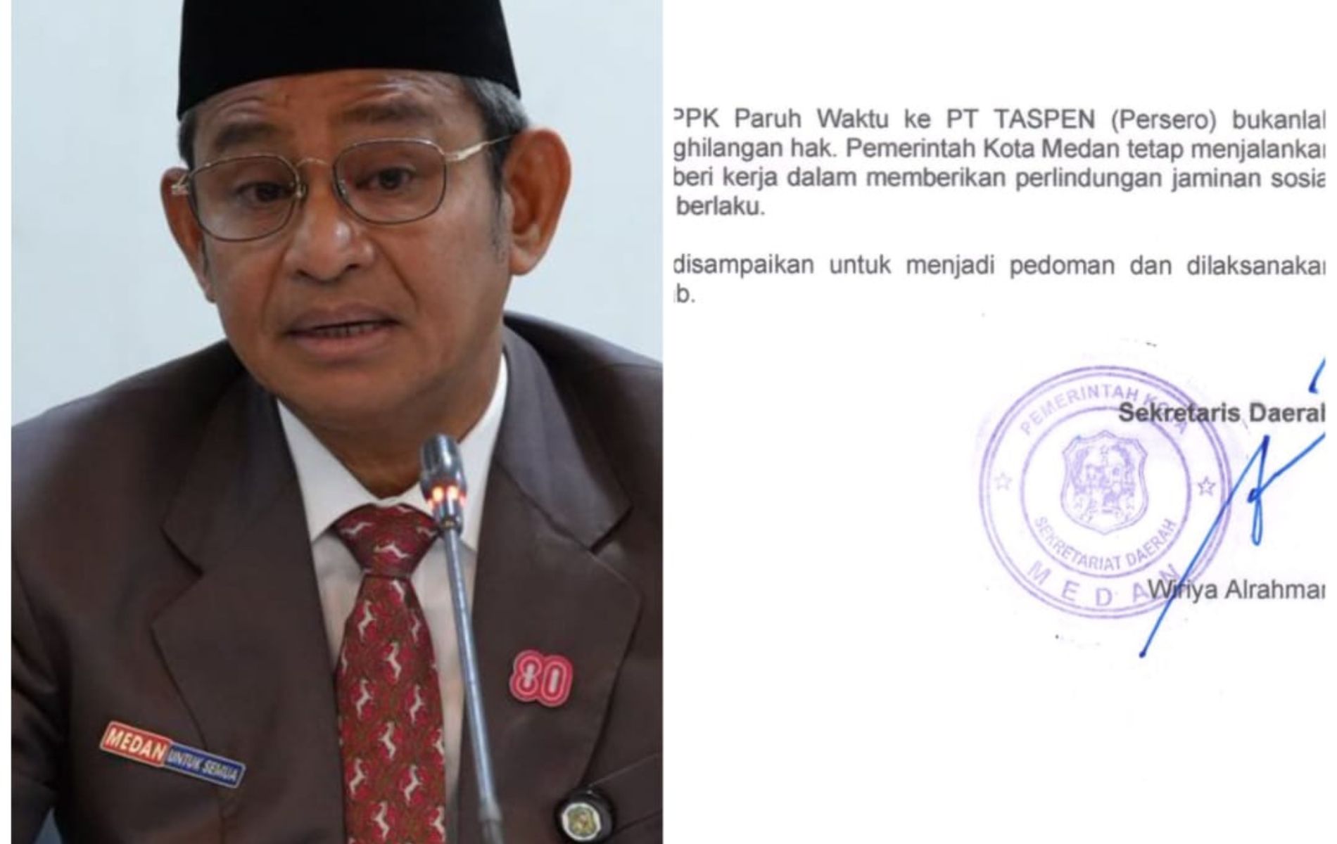 Tanpa Tembusan ke Wali Kota dan BPJS, Surat Edaran JHT PPPK-PW Dicap 'Akal-akalan' Sekda Medan