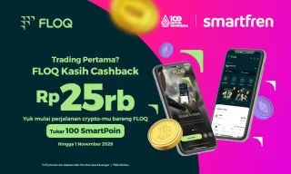 FLOQ Gandeng Smartfren, Pelanggan Bisa Tukar SmartPoin Pakai Saldo Kripto Senilai Rp25.000