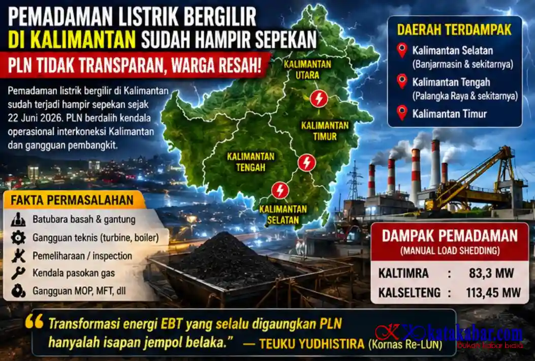 Hampir Sepekan Padam Listrik Bergilir di Kalimantan, Tapi PLN Tidak Transparan