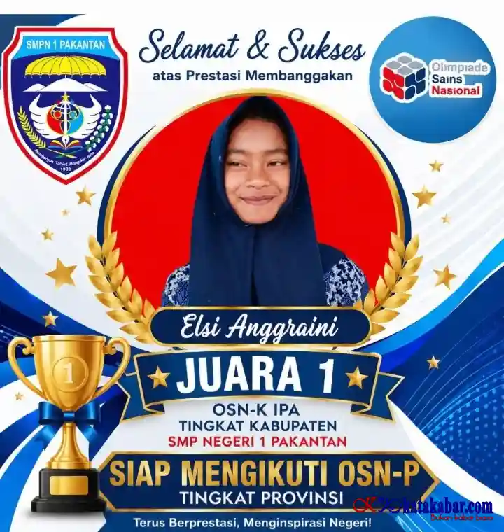 'Mengulum Senyum' Siswi SMPN 1 Lereng Gunung Kulabu (Pakantan) Juara 1 OSN Kabupaten