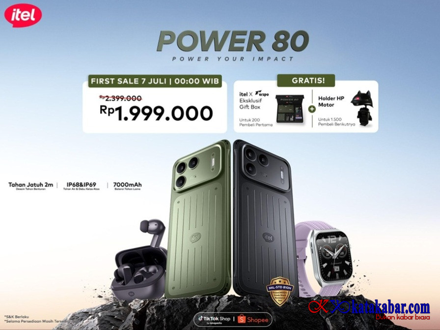 itel POWER 80 Resmi Rilis! Tahan Benturan, Tahan Air dan Bisa Rekam Video Dalam Air