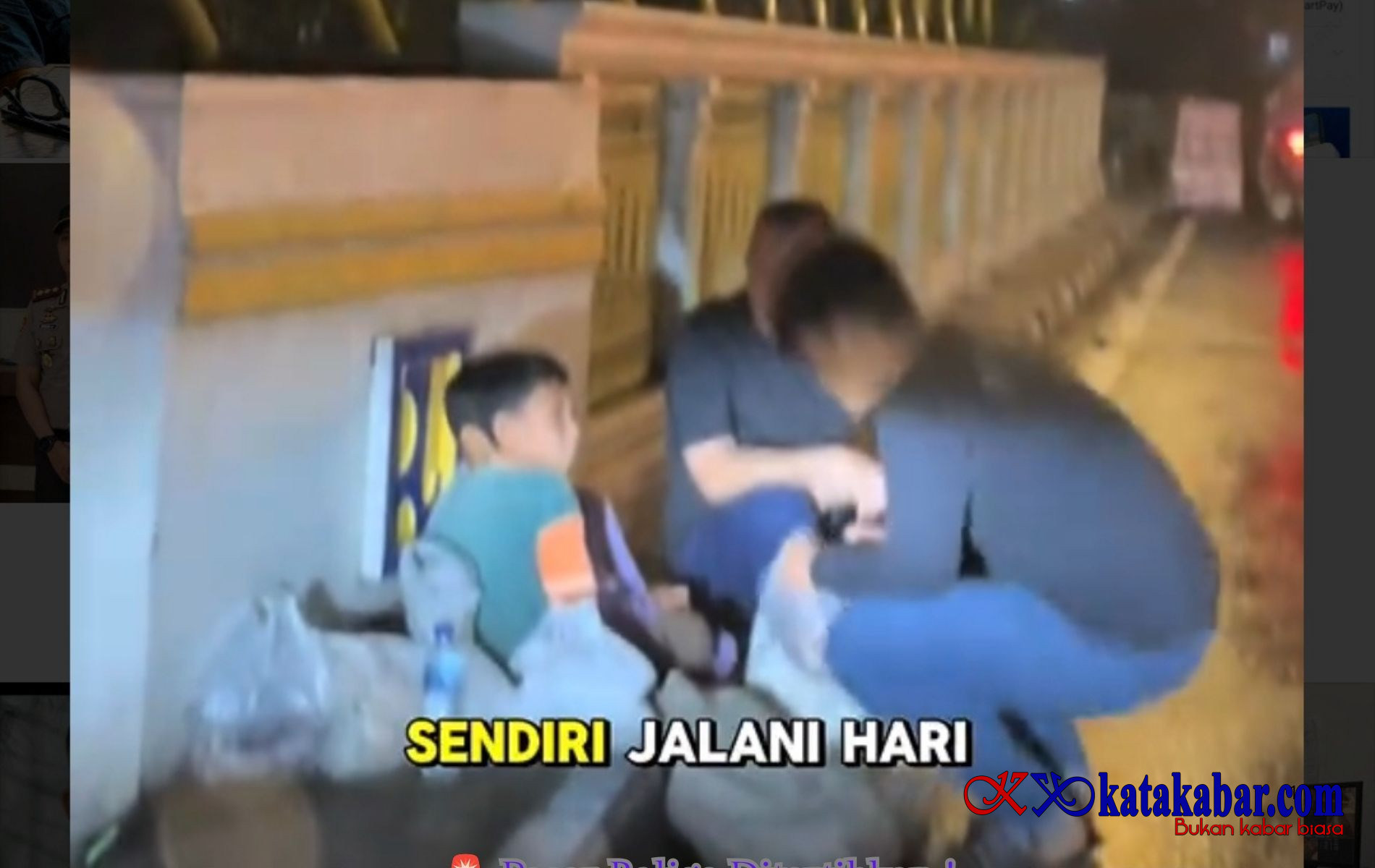 PJU Polres Binjai Bantu Dua Bocah Kakak Beradik yang Tinggal di Kawasan Makam Pahlawan