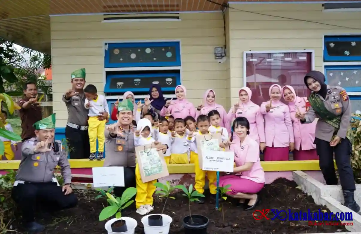 Green Policing Goes to School, Ketua Bhayangkari Cabang Kepulauan Meranti Edukasi Anak TK