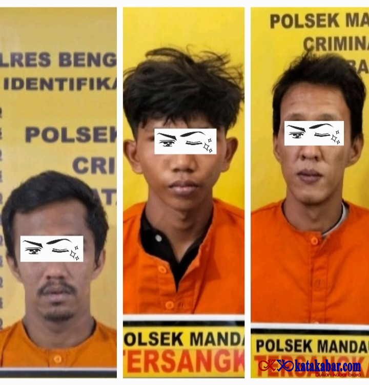 Polsek Mandau Ciduk Tiga Pria Gegara Kasus Pencurian dan Pengancaman