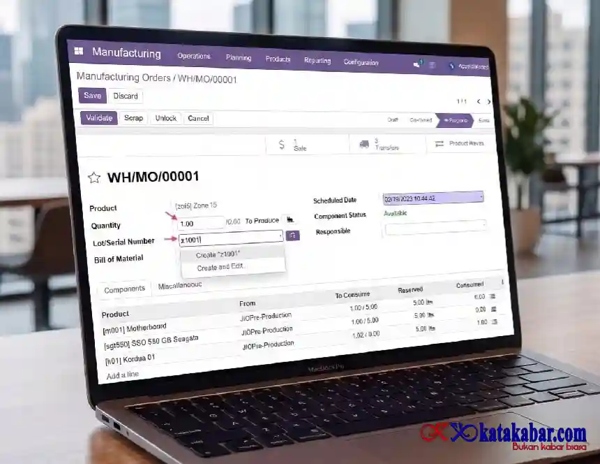 Odoo ERP Bantu Manufaktur Kontrol Produksi hingga Laporan Keuangan