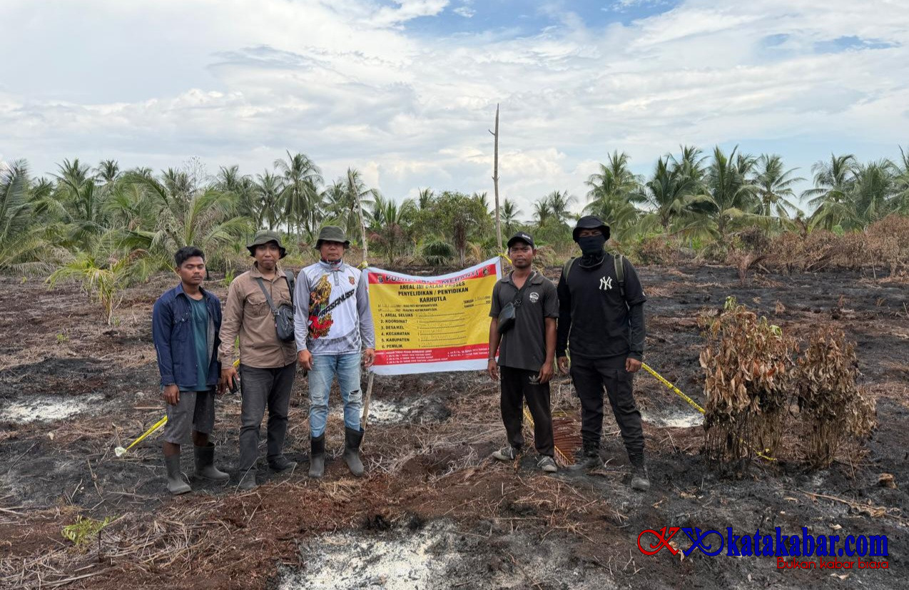 Polres Kepulauan Meranti Tangkap Pelaku Karhutla dan Amankan BB di Tanjung Gemuk
