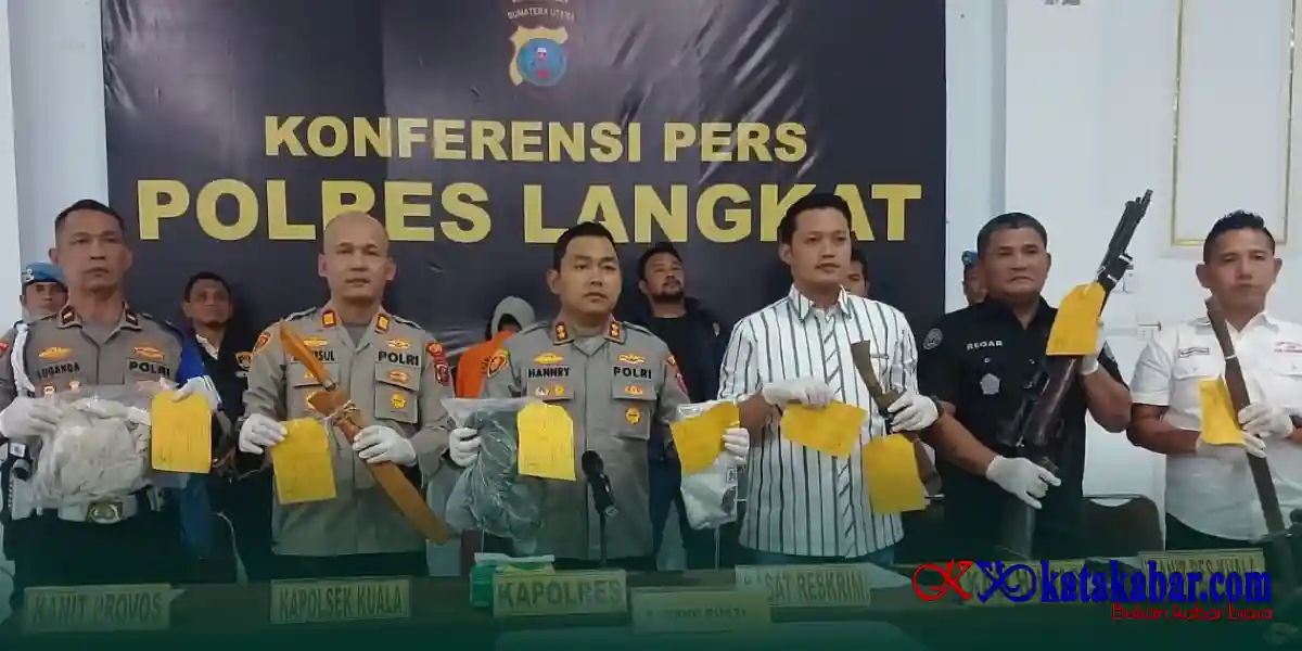 Polres Langkat Ungkap Pembunuhan Berencana Tosa Sembiring, Dua Tersangka Ditangkap