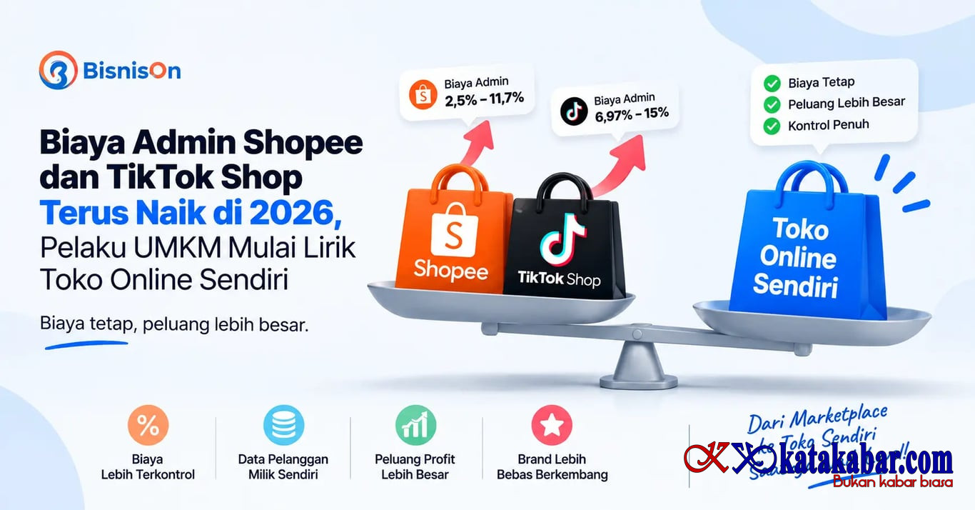 Biaya Admin Shopee dan TikTok Shop Terus Naik di 2026, Pelaku UMKM Mulai Lirik Toko Online Sendiri