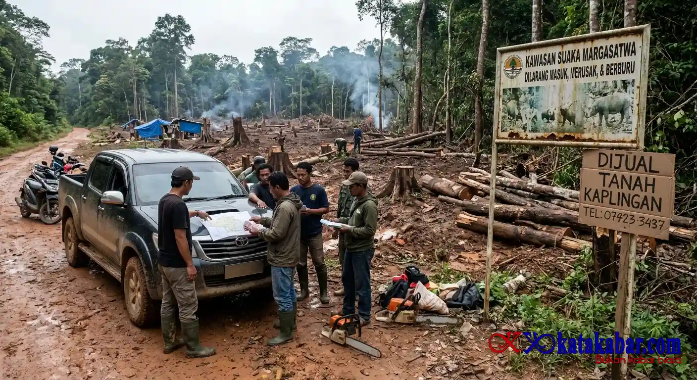 Karhutla Buka 'Tabir Gelap' Perambahan Hutan Cagar Biosfer GSKBB, Polres Bengkalis Bidik Penjual dan Para Pihak Terlibat