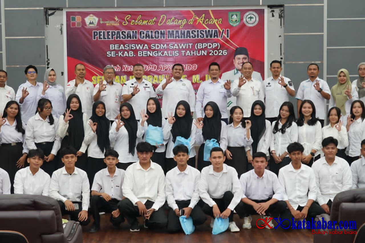Lepas Tiga Ratus Camaba Beasiswa SDM Sawit BPDP se Kabupaten Bengkalis 2026, Ini Pesan Camat Mandau
