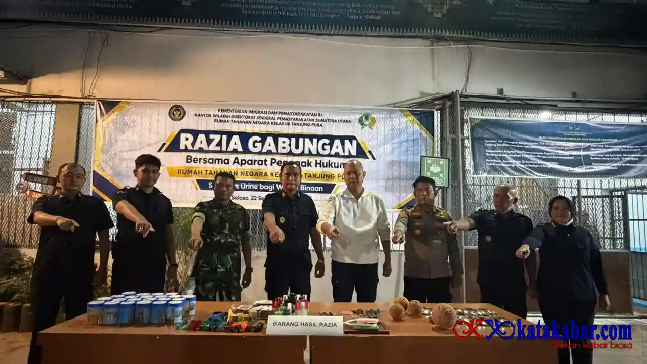 Rutan Tanjung Pura Razia Gabungan, Warga Binaan Jalani Tes Urine