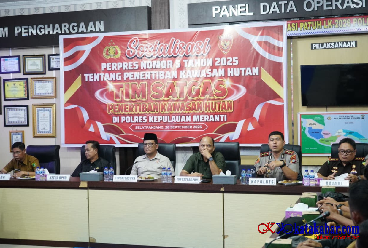 Satgas PKH Sosialisasi Perpres 5 2025 di Kepulauan Meranti, Penertiban Hutan Harus Transparan