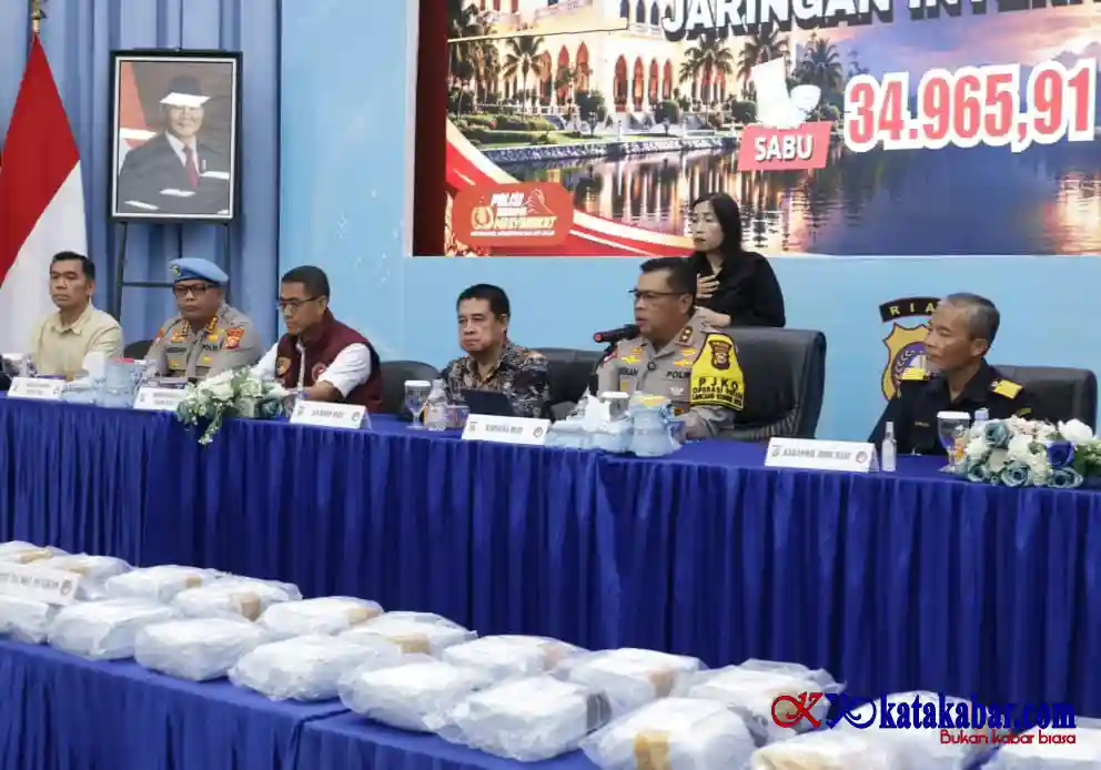 Total 34,9 Kg Sabu Digagalkan, Polda Riau Tangkap Lima Tersangka
